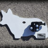 Big Dog Steel Coyote AR500 Target with AR500 Twist-Lock Bracket