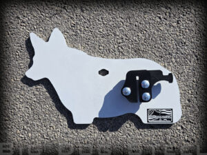 Big Dog Steel Coyote AR500 Target with AR500 Twist-Lock Bracket