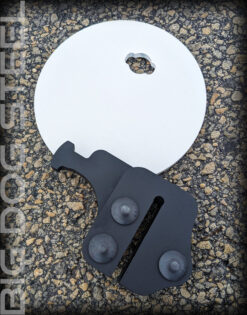 Big Dog Steel 8in. AR500 Circle Target with Twist-Lock Bracket