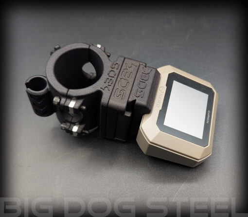 Big Dog Steel Quick Change Arca Mount with Garmin xero