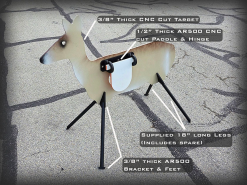 Big Dog Steel AR500 Whitetail Doe Target with Vital Zone